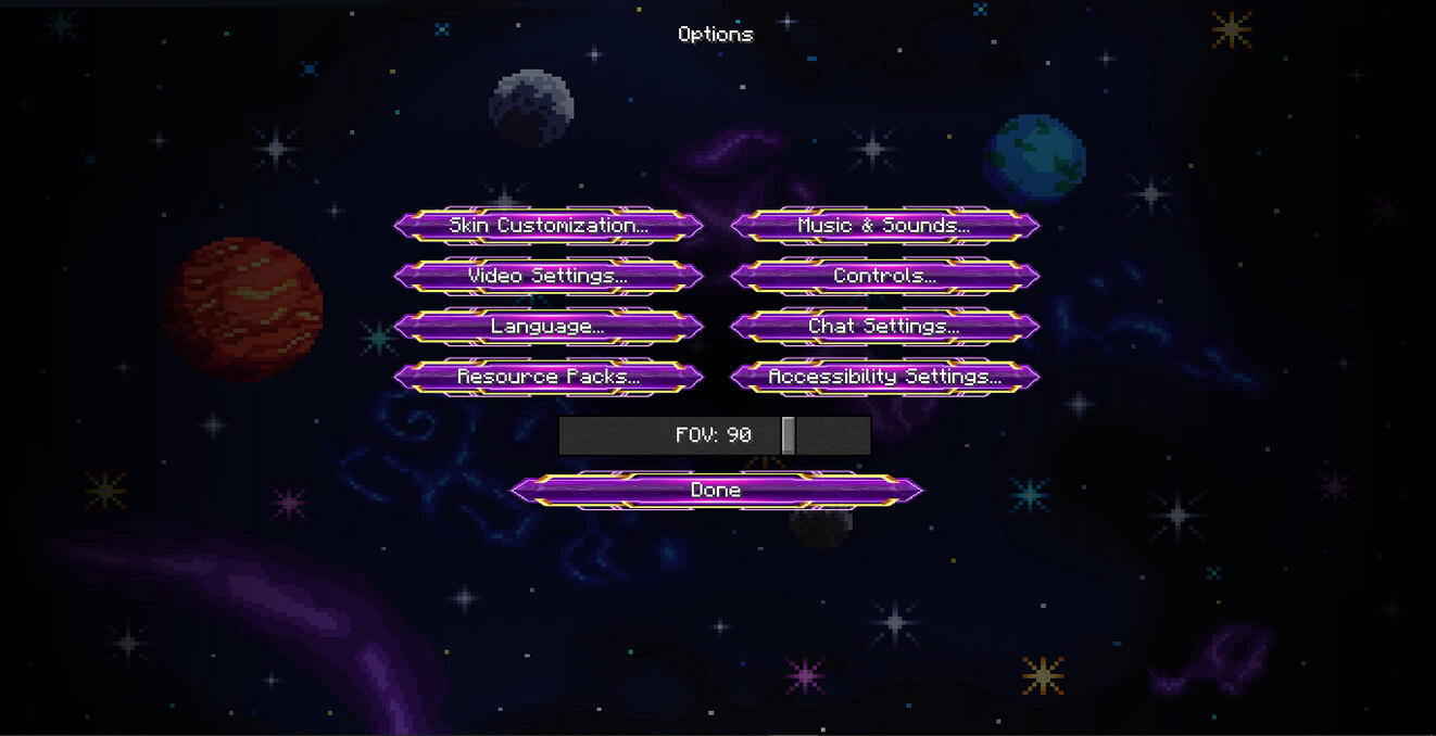 Options screen